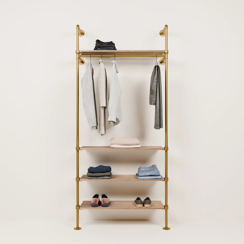 KIM 1 OAK – 4 shelves | gold