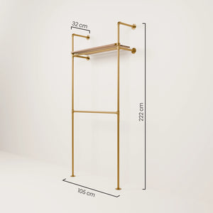 KIM DOUBLE 1 OAK – 1 Regalboden | Gold