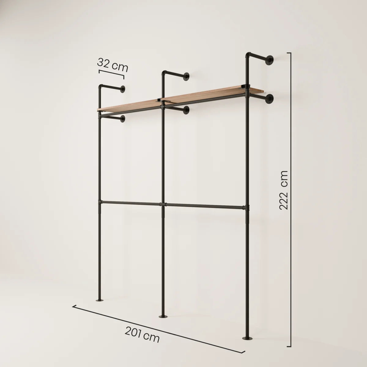 KIM DOUBLE 2 OAK – 2 Regalböden