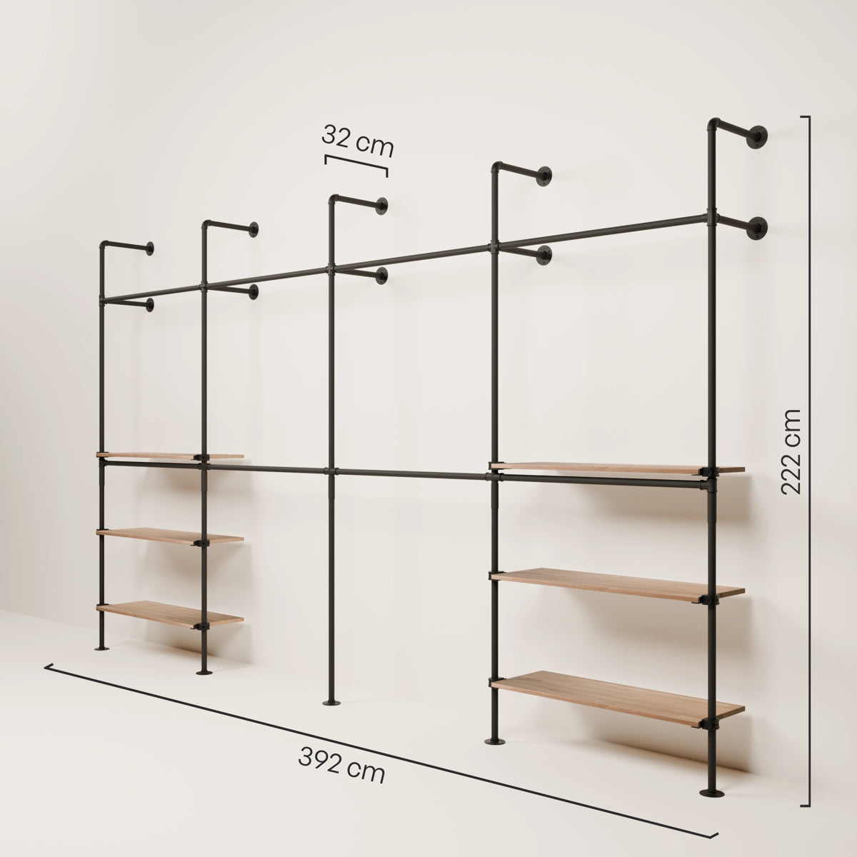 KIM DOUBLE 4 OAK – 6 Regalböden