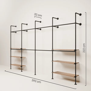 KIM DOUBLE 4 OAK – 6 Regalböden