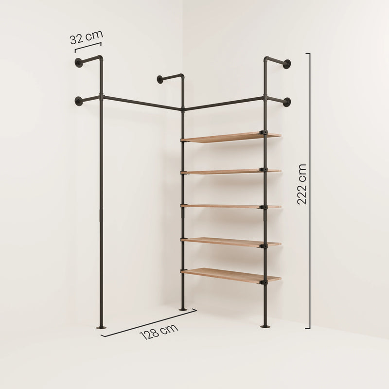 KIM EDGE 2 OAK – 5 Regalböden