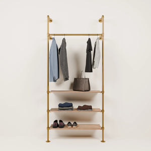 KIM 1 OAK – 3 Regalböden | Gold