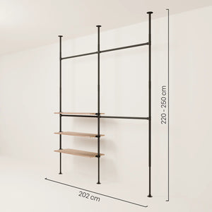 LOFT 2 OAK – 3 Regalböden