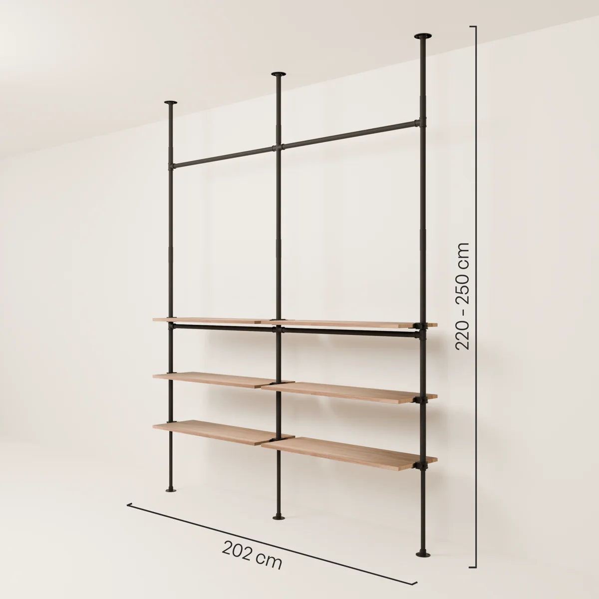 LOFT 2 OAK – 6 Regalböden