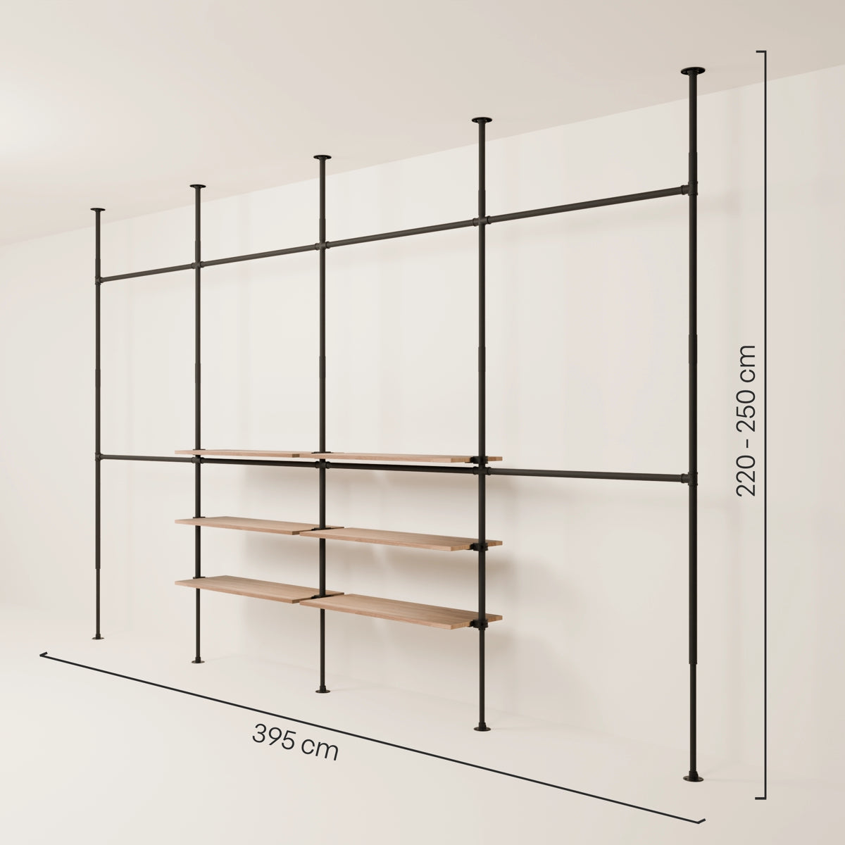 LOFT 4 OAK – 6 center shelves