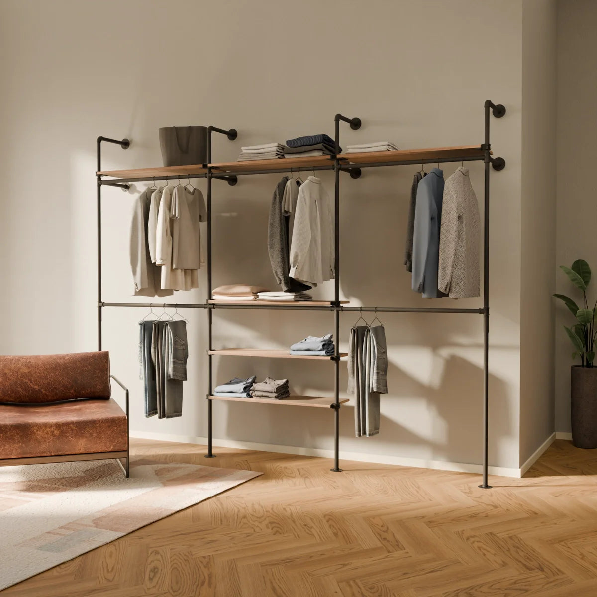 KIM DOUBLE 3 OAK – 6 shelves