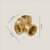 4-Way Connector 90° – Gold