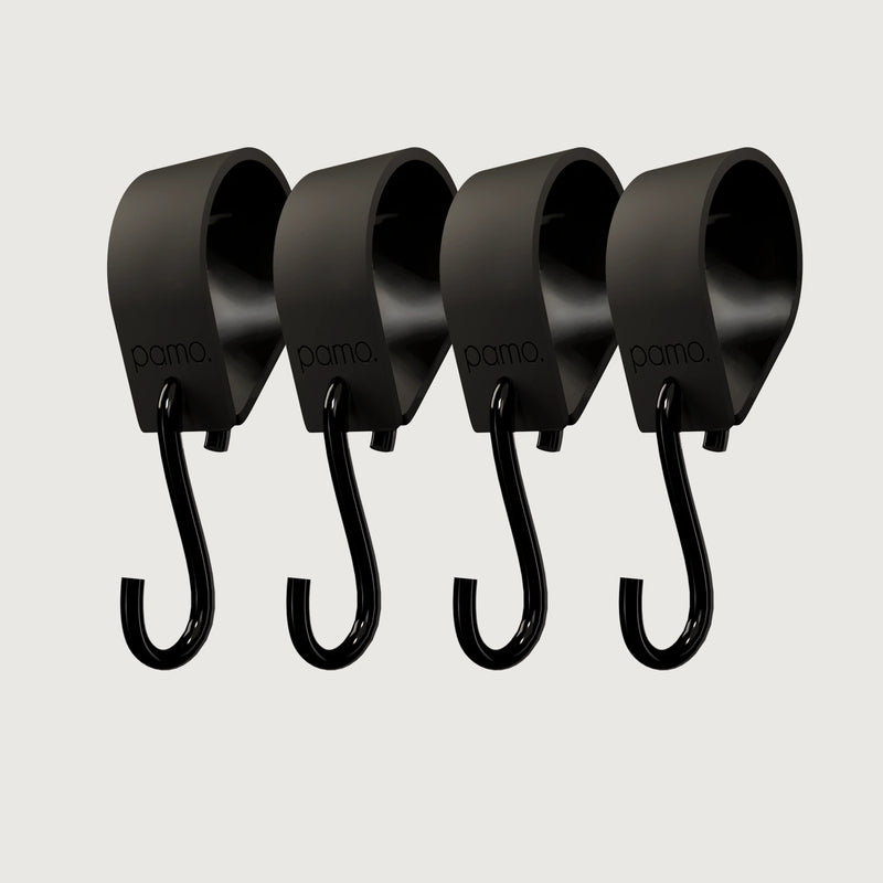 S-Haken – 4er Set | mit Gummischlaufe