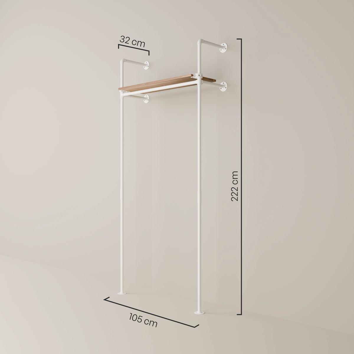 KIM 1 OAK – 1 Regalboden oben | Weiß