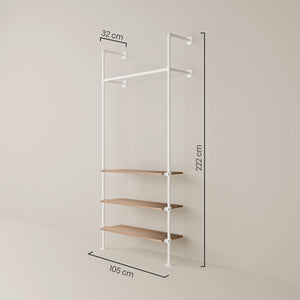 KIM 1 OAK – 3 Regalböden | Weiß