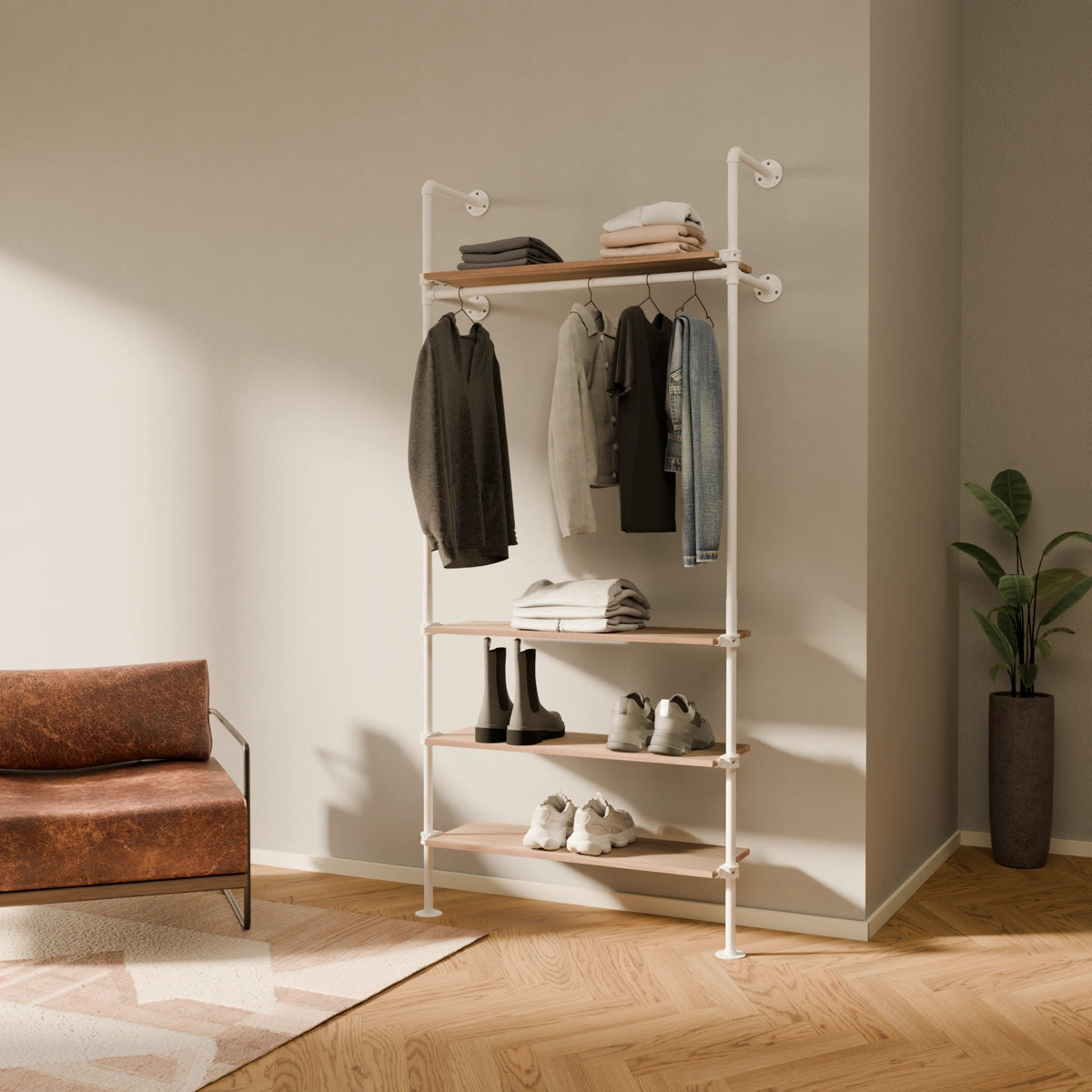 KIM 1 OAK – 4 Regalböden | Weiß