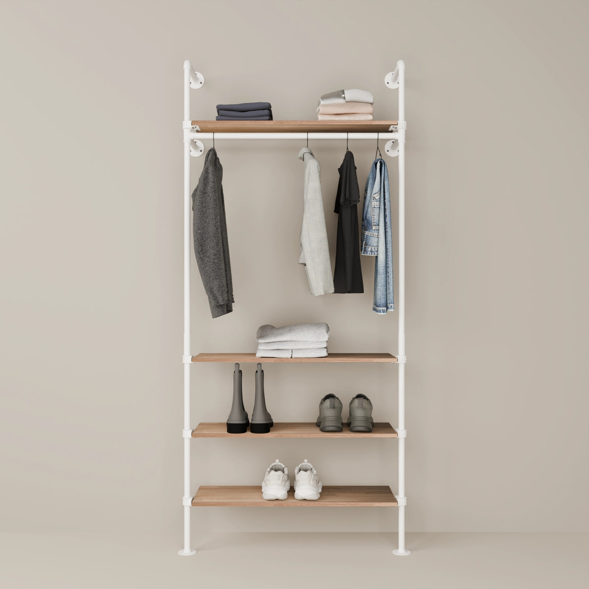 KIM 1 OAK – 4 Regalböden | Weiß