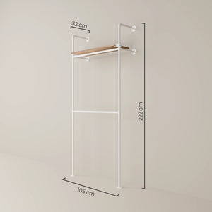 KIM DOUBLE 1 OAK – 1 Regalboden oben | Weiß
