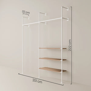 KIM 2 OAK – 3 Regalböden | Weiß