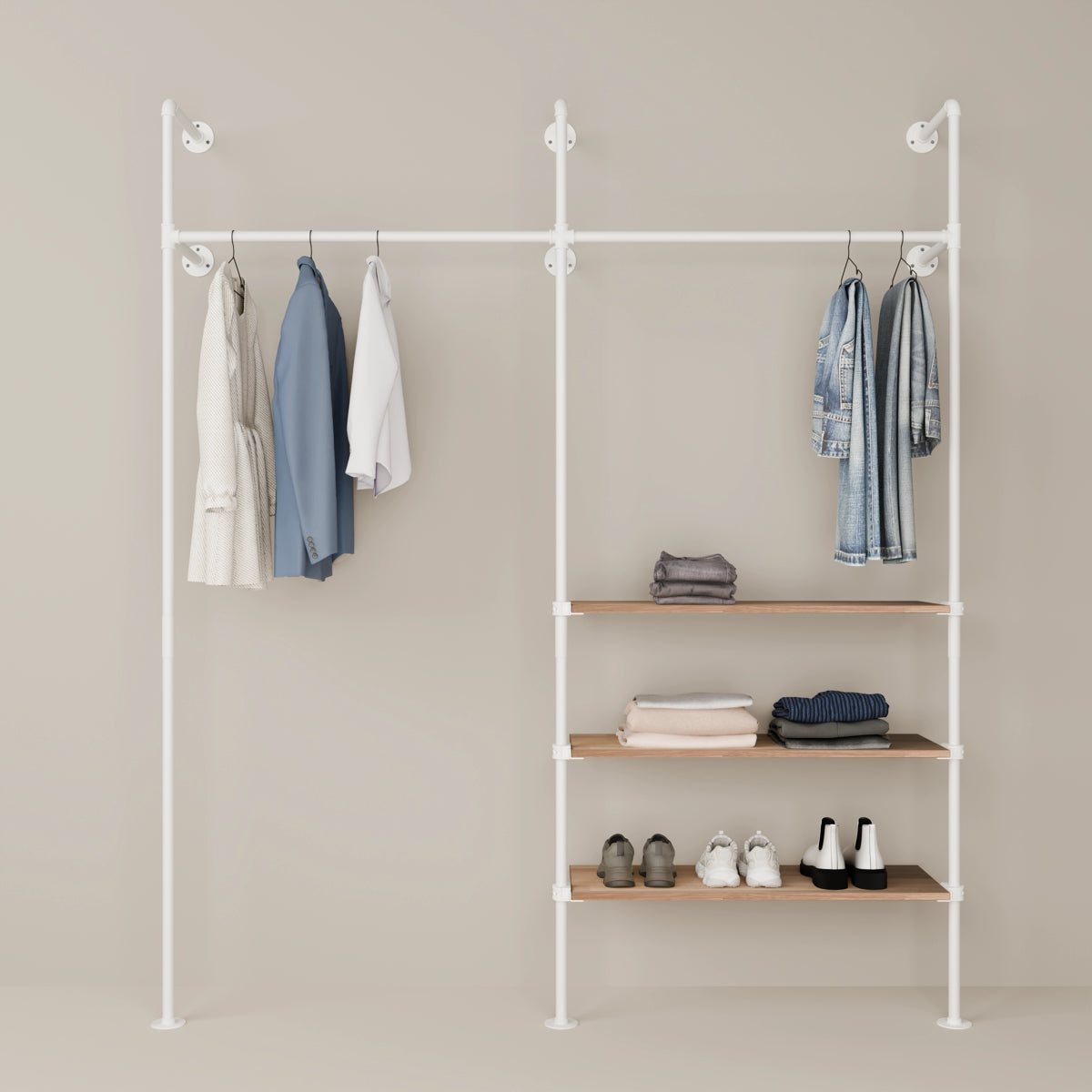 KIM 2 OAK – 3 Regalböden | Weiß