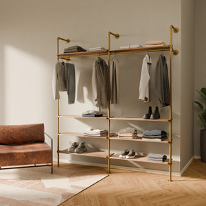 KIM 2 OAK – 8 Regalböden | Gold
