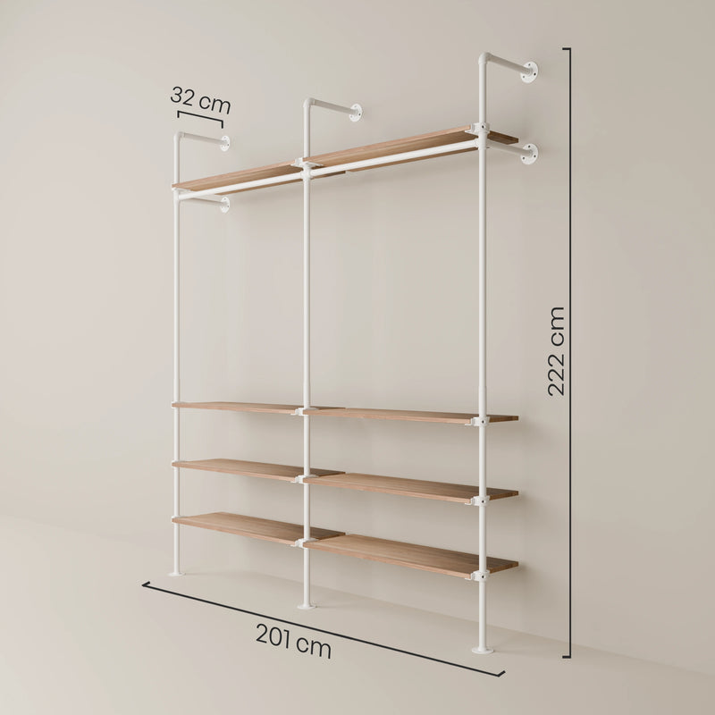 KIM 2 OAK – 8 Regalböden | Weiß