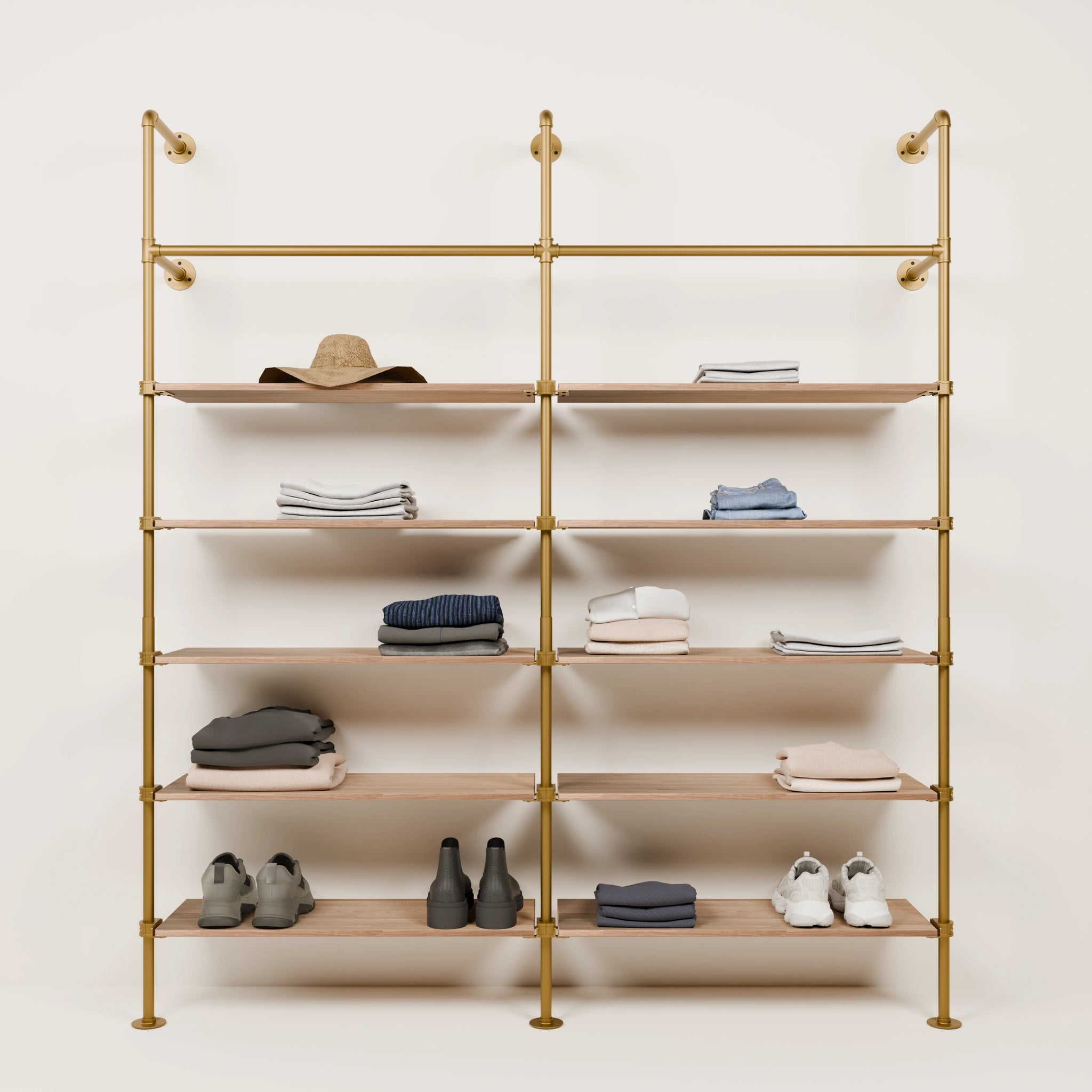 KIM 2 OAK – 10 Regalböden | Gold