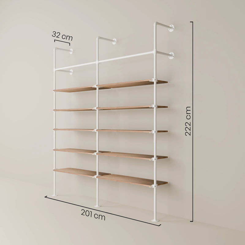 KIM 2 OAK – 10 Regalböden | Weiß