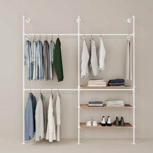 KIM DOUBLE 2 OAK – 3 Regalböden | Weiß