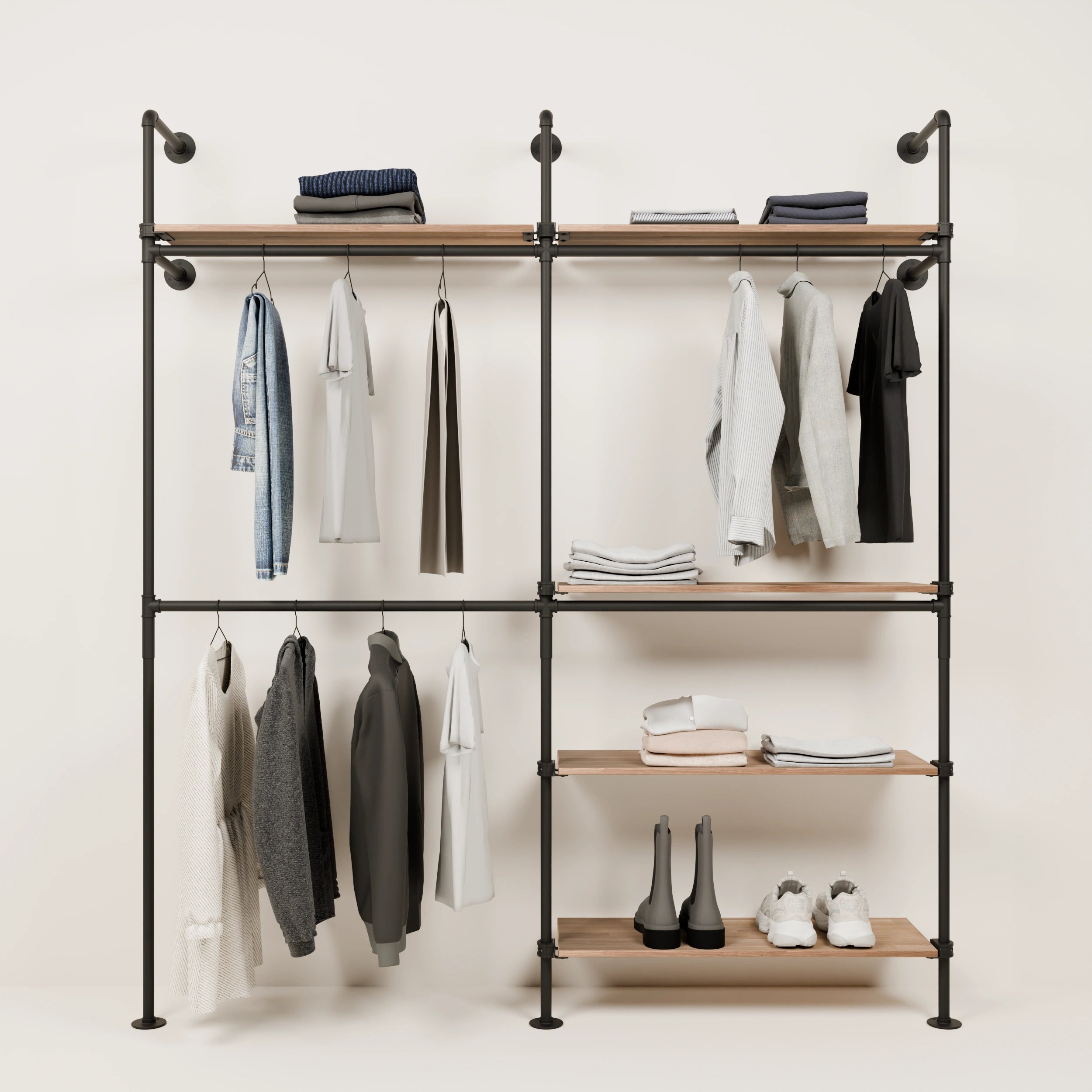 KIM DOUBLE 2 OAK – 5 Regalböden