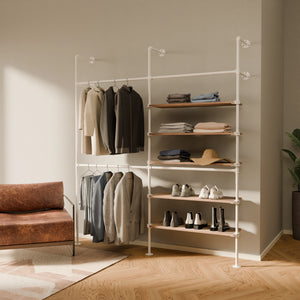 KIM DOUBLE 2 OAK – 5 Regalböden rechts | Weiß