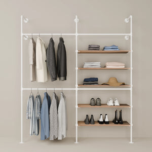KIM DOUBLE 2 OAK – 5 Regalböden rechts | Weiß