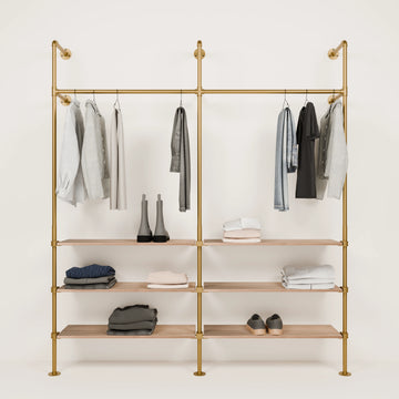 KIM 2 OAK – 6 shelves | gold