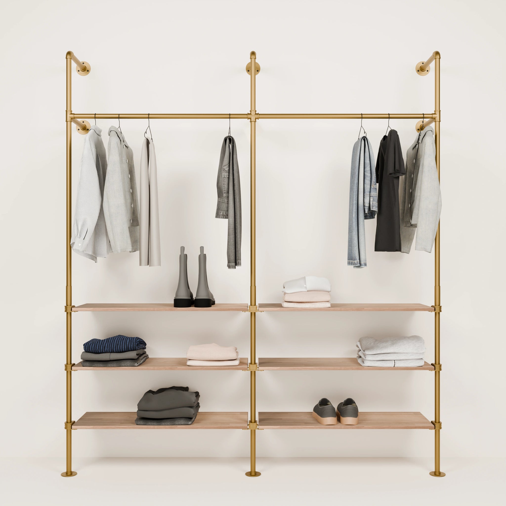KIM 2 OAK – 6 Regalböden | Gold