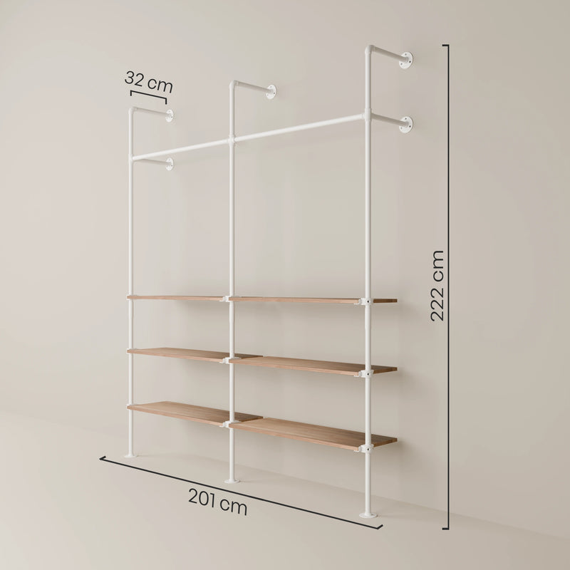 KIM 2 OAK – 6 Regalböden | Weiß