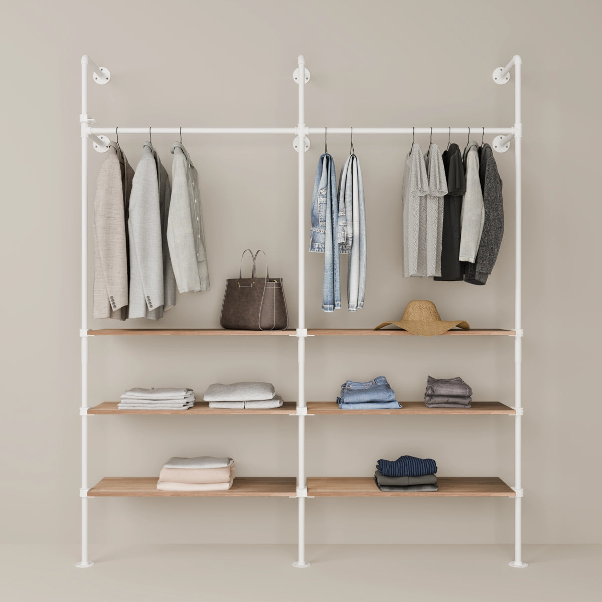 KIM 2 OAK – 6 Regalböden | Weiß