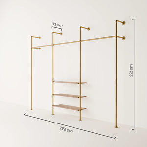 KIM 3 OAK – 3 Regalböden | Gold