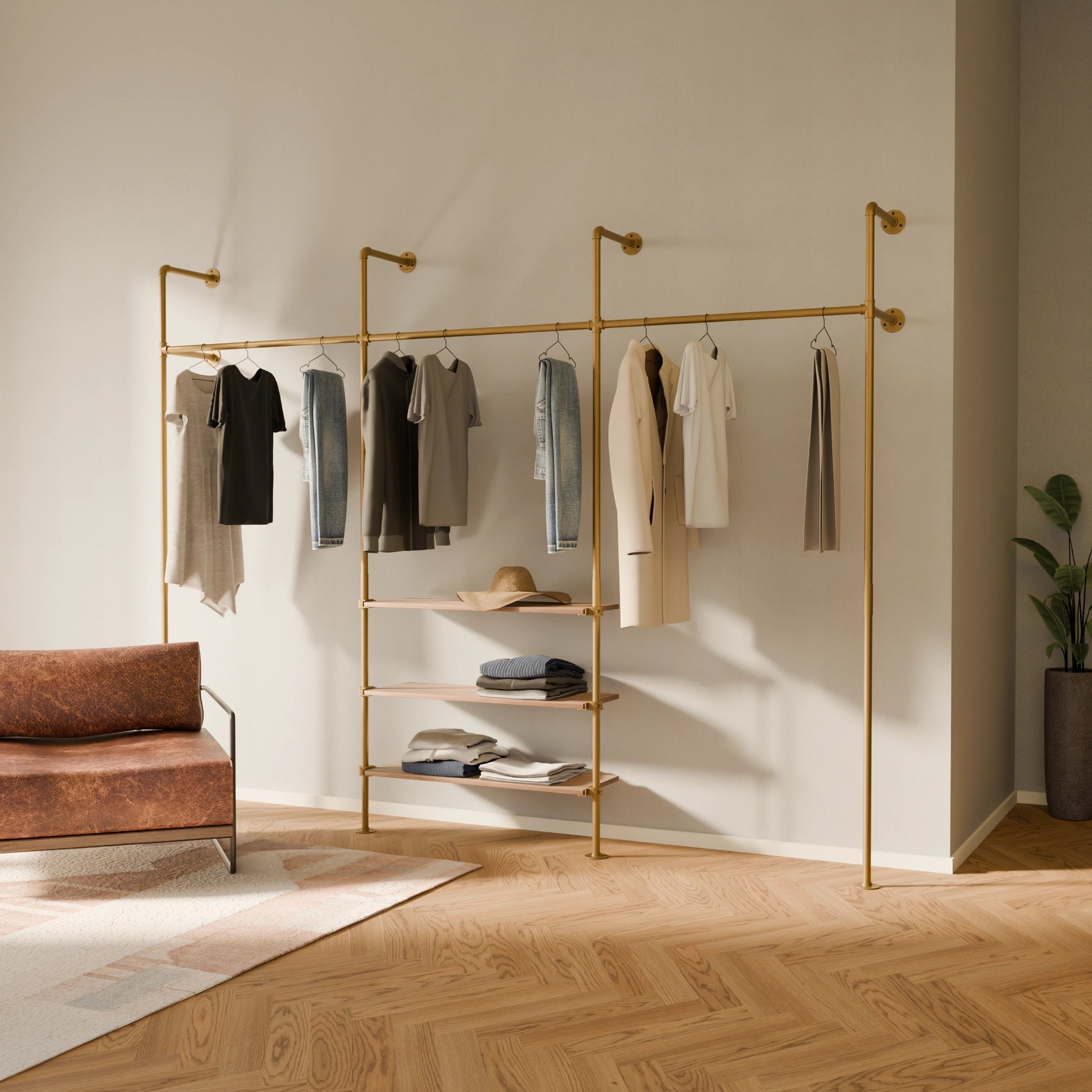 KIM 3 OAK – 3 Regalböden | Gold
