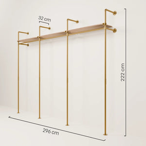 KIM 3 OAK –  3 Regalböden oben | Gold
