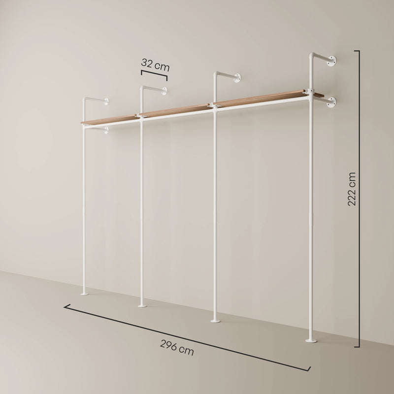 KIM 3 OAK – 3 top shelves | white