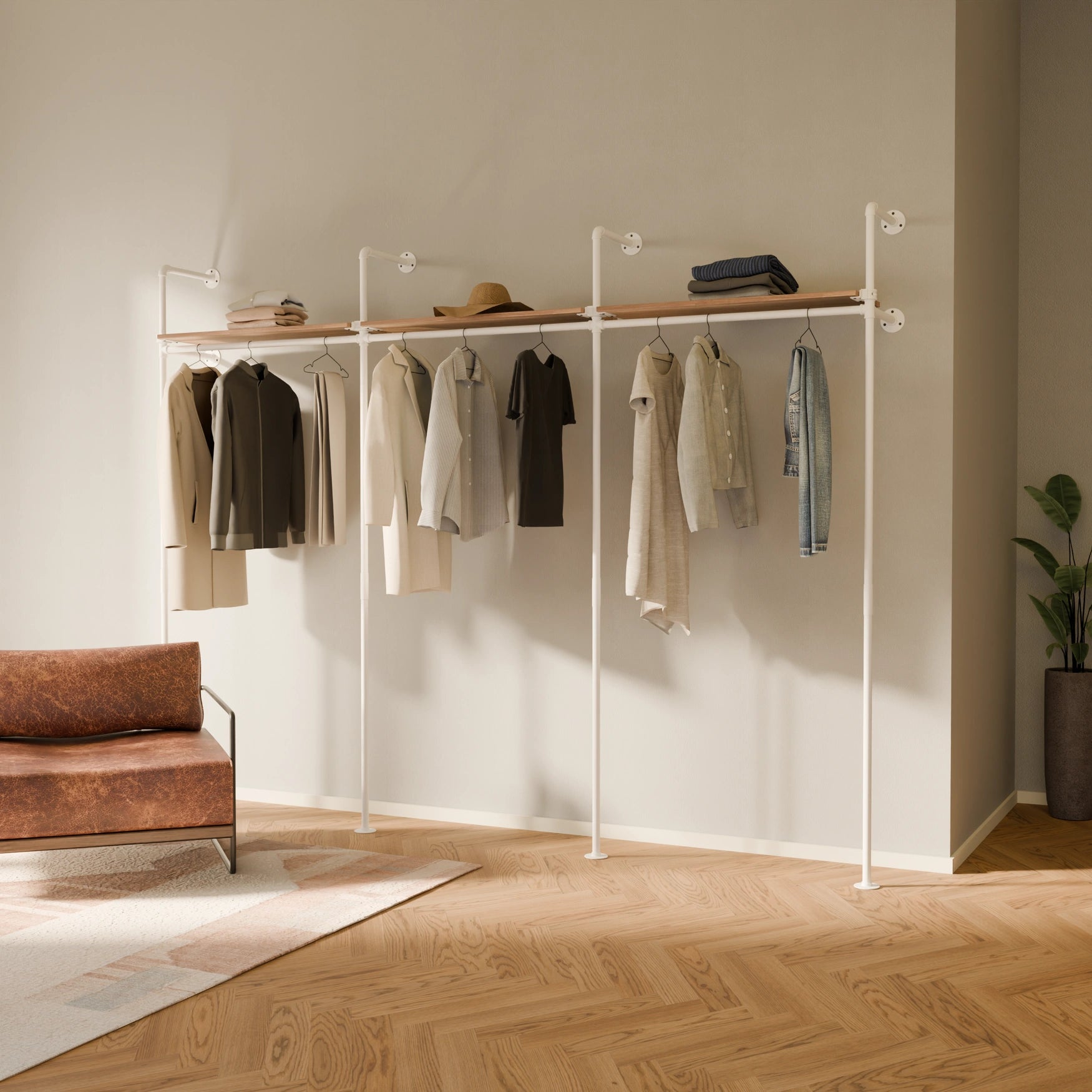 KIM 3 OAK – 3 top shelves | white