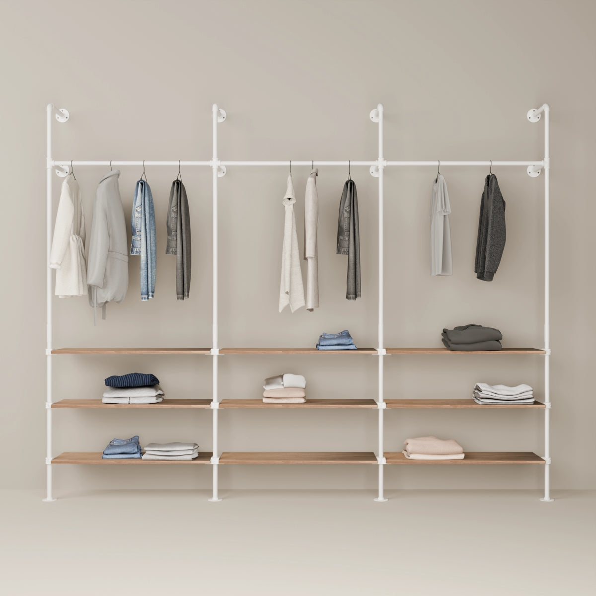 KIM 3 OAK – 9 Regalböden | Weiß