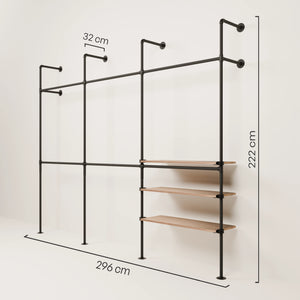 KIM DOUBLE 3 OAK – 3 Regalböden