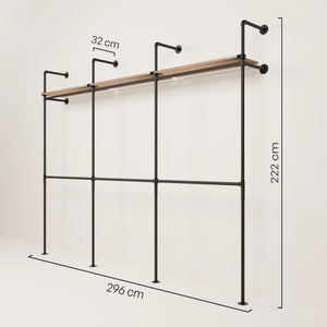 KIM DOUBLE 3 OAK – 3 Regalböden oben