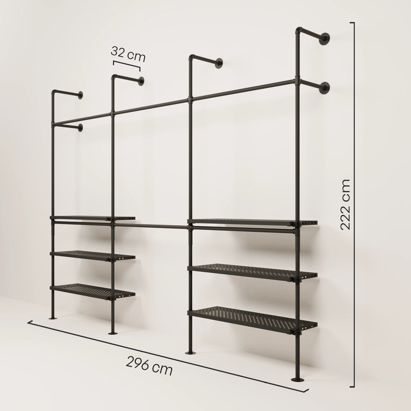 KIM DOUBLE 3 METAL – 6 Regalböden außen