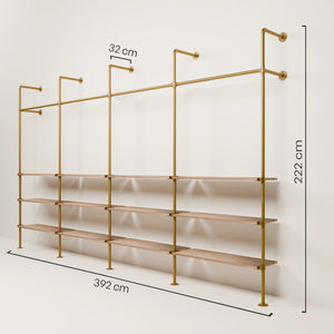KIM 4 OAK –  12 Regalböden | Gold