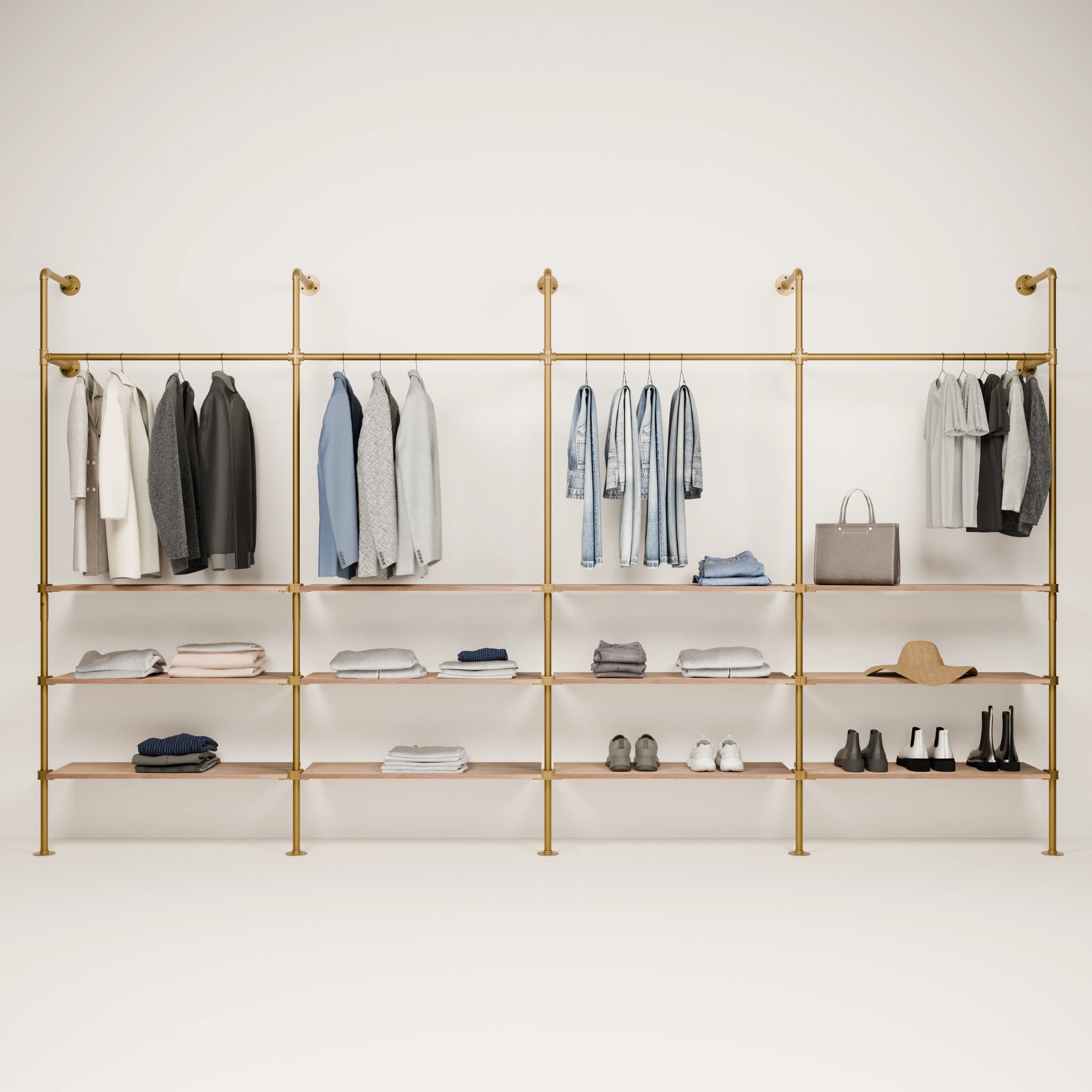 KIM 4 OAK –  12 Regalböden | Gold