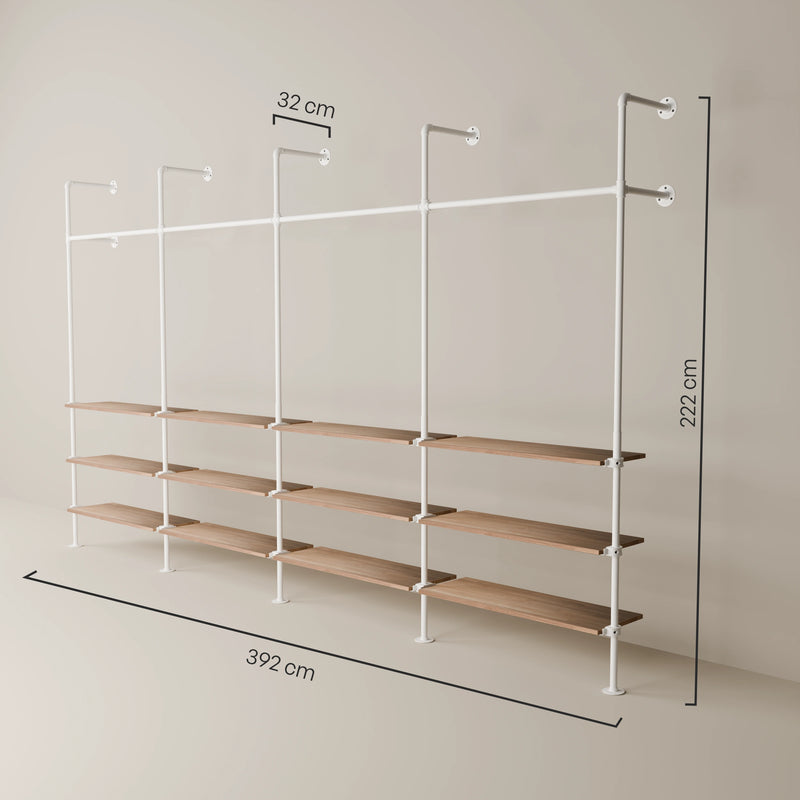 KIM 4 OAK – 12 Regalböden | Weiß