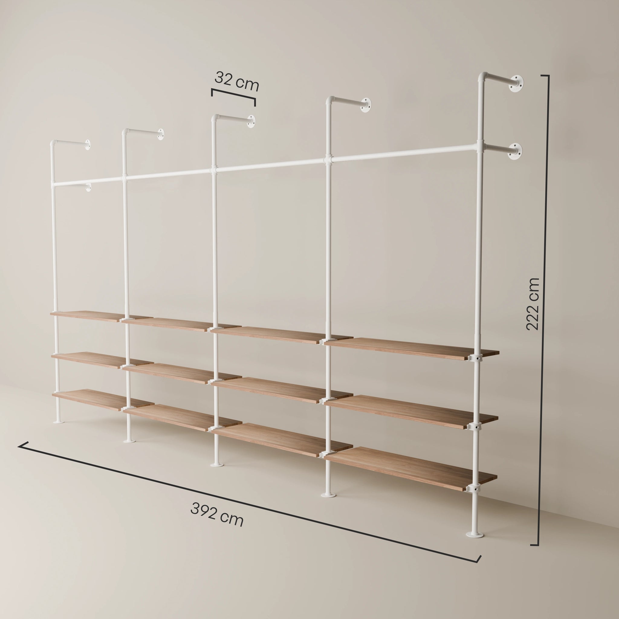 KIM 4 OAK – 12 Regalböden | Weiß