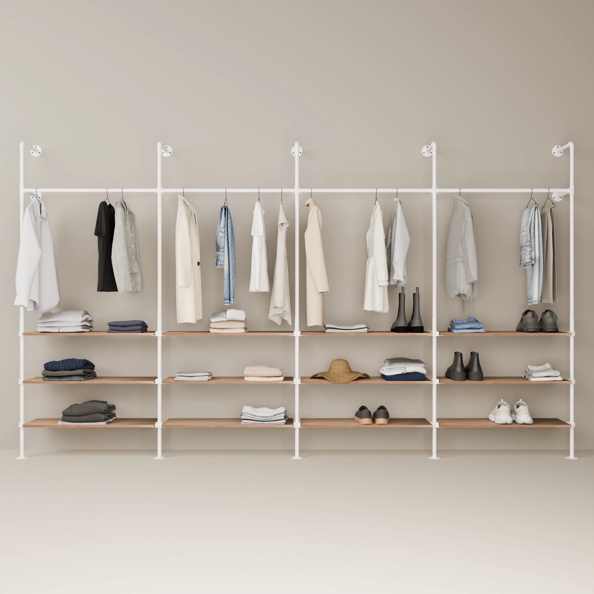 KIM 4 OAK – 12 Regalböden | Weiß