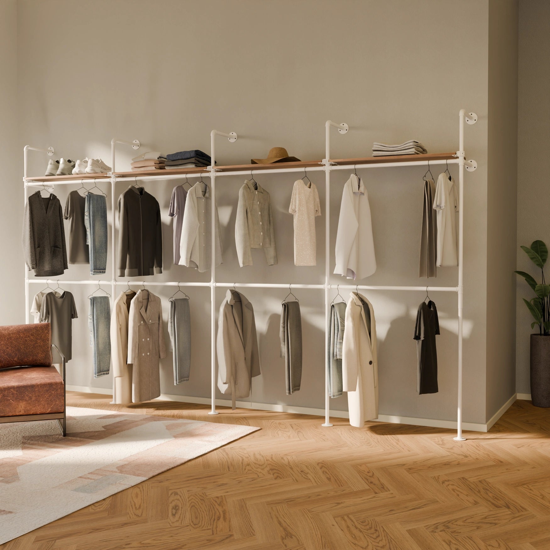 KIM DOUBLE 4 OAK –  4 shelves