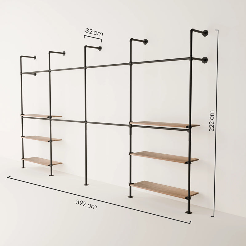 KIM DOUBLE 4 OAK – 6 Regalböden