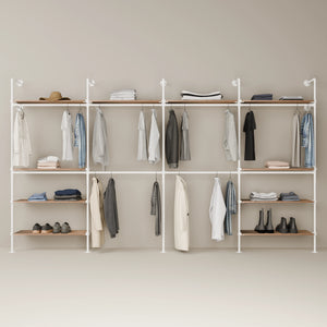 KIM DOUBLE 4 OAK – 10 Regalböden oben | Weiß
