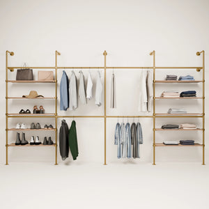 KIM DOUBLE 4 OAK – 10 Regalböden | Gold